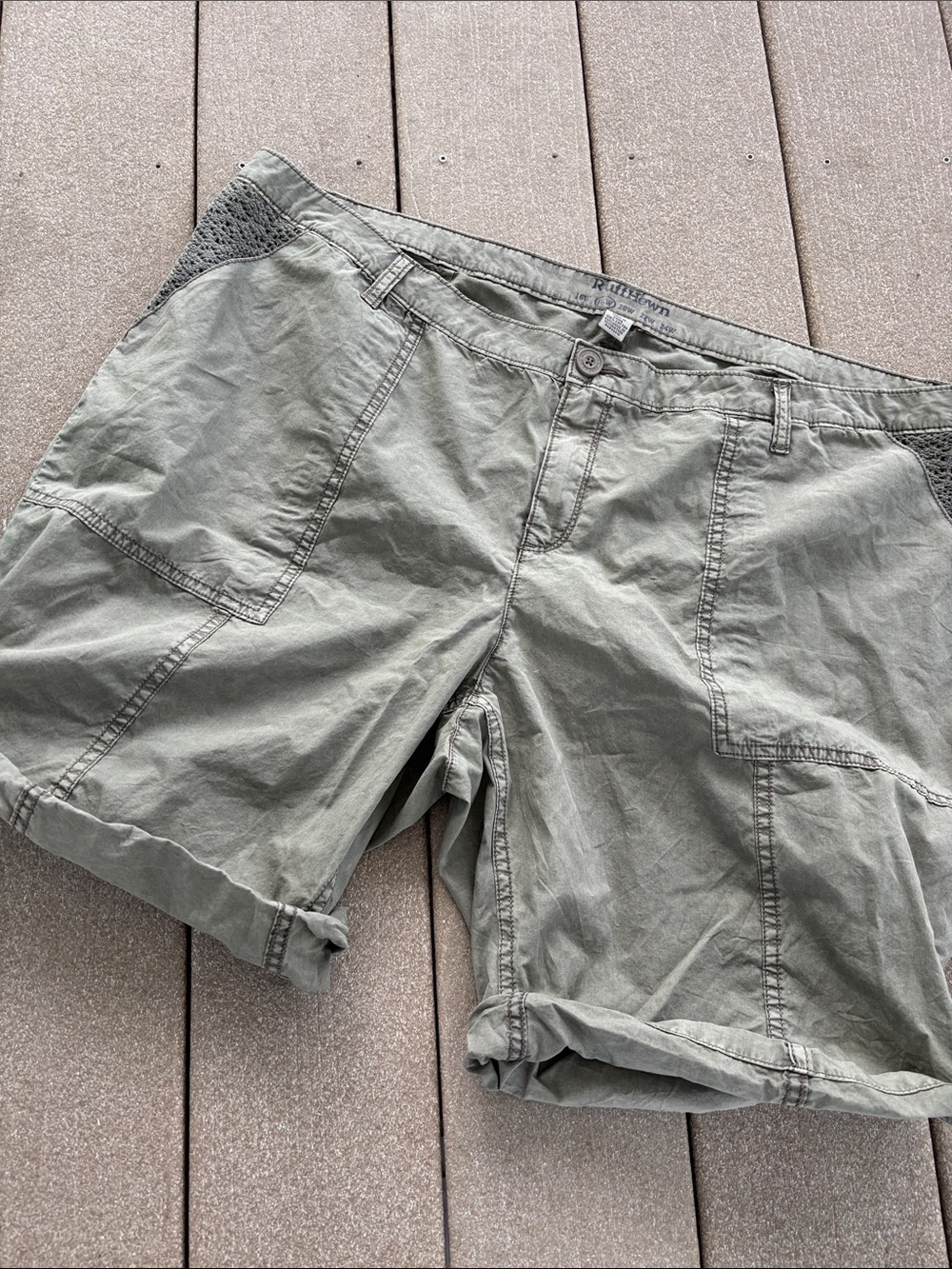 Ruff Hewn Olive Green Women's Cargo Shorts size 18W